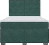 vidaXL Boxspringbett mit Matratze Dunkelgrün 140x200 cm Samt 3290927 Bild 4