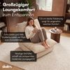 skølm 'Sváfa' Sessel 1 Sitzer, ergonomischer Vollschaum Relaxsessel 77 cm breit, Fernsehsessel 11cm dick gepolstert, Loungesessel vakuumverpackt, Cord beige Bild 2