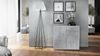 Vladon Sideboard Ben, Kommode mit 2 Türen und 2 Schubladen, Weiß matt/Beton Oxid-Optik (79 x 74 x 36 cm) Bild 3