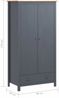vidaXL Kleiderschrank mit 2 Türen Hill Grau 89x50x170 cm Kiefernholz 288949 Bild 5