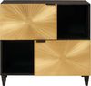 vidaXL Seitenschrank mit Regal Schwarz und Gold 80 x 33,5 x 75 cm 4017855 Bild 3