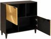 vidaXL Seitenschrank mit Regal Schwarz und Gold 80 x 33,5 x 75 cm 4017855 Bild 2