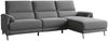 KAWOLA Sofa ADRIANA Ecksofa mit Relaxfunktion Stoff anthrazit Longchair rechts 99 x 163 x 280 cm Bild 3