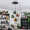 hofstein Hängeleuchte Hängelampe aus Metall/Glas in Schwarz/Blau/Grün/Gold/Kupfer, Hängeleuchte im modernen Retro/Vintage-Design (20 cm), 4 x E27 Bild 3
