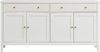 BlingBin Sideboard Wohnzimmerschrank Anrichte Esszimmerschrank (großzügigem Stauraum, 1 St, mit 2 Schubladen und 4 Türen,goldenen Griffen), weiß,160x40x82,5cm,für Küche, Esszimmer & Wohnzimmer Bild 3