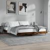 vidaXL Bettgestell ohne Matratze Räuchereiche 200x200 cm Holzwerkstoff 832218 Bild 4