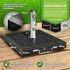 tillvex® Granit Sonnenschirmständer mit Rollen & Transportgriff Anthrazit - 27 kg Eckig | Schirmständer Sonnenschirm mit Edelstahlrohr | Balkonschirmständer für Schirmstöcke 16-48 mm & 300 cm Schirmdurchmesser Bild 2
