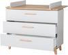 roba Wickelkommode 'Caro' mit Wickelansatz - 3 Schubladen - Soft-Close - Weiß / Goldeiche Bild 5