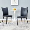 2 rein schwarze modern designte Esszimmerstühle,in mehreren Farben erhältlich 89 cm hoch geeignet für Büro Restaurant usw,PU,schwarz, Bild 2