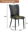 2 rein schwarze modern designte Esszimmerstühle,in mehreren Farben erhältlich 89 cm hoch geeignet für Büro Restaurant usw,PU,schwarz, Bild 4