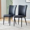 2 rein schwarze modern designte Esszimmerstühle,in mehreren Farben erhältlich 89 cm hoch geeignet für Büro Restaurant usw,PU,schwarz, Bild 3