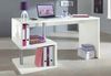 Dmora Schreibtisch Atemis, linearer PC-Schreibtisch, Mehrzweck-Bürotisch, platzsparender Schreibtisch mit mehreren Positionen, 100 % Made in Italy, 140 x 60 x 78 cm, glänzendes Weiß Bild 2