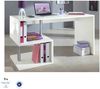 Dmora Schreibtisch Atemis, linearer PC-Schreibtisch, Mehrzweck-Bürotisch, platzsparender Schreibtisch mit mehreren Positionen, 100 % Made in Italy, 140 x 60 x 78 cm, glänzendes Weiß Bild 4