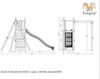 Fungoo Spielturm "Funny 3", natur,mit Schaukel, Rutsche, Sandkasten und Kletterwand Bild 4
