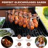 4x Hähnchenschenkel-Halter für je 12 Keulen oder Chicken Wings, inkl. Auffangschale, aus Edelstahl Bild 2