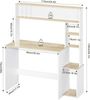 EUGAD Schreibtisch (1-St), Computertisch, 5-stufiges Bücherregal, mit Stauraum Bild 3