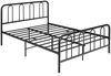 Bettrahmen aus Metall mit Kopf- und Fußteil Modernes Plattformbett 209 x 144 x 101 cm Schwarz Bild 1