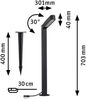 Paulmann 94547 Plug&Shine LED Pollerleuchte Ito vertikal IP65 3000K Anthrazit Bild 5