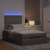 vidaXL Ottoman-Bett mit Matratze & LEDs Hellgrau 120x200 cm Stoff 3313913 Bild 3