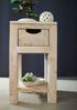 Beistelltisch Akazie 29x29x50 white stone getüncht NATURE WHITE #30 Bild 3