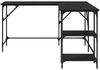 vidaXL Schreibtisch Schwarz Eichen-Optik 139 x 139 x 75 cm 882867 Bild 5