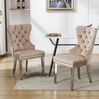 Esszimmerstuhl 62,5 x 53 x 94,5 cm mit Samtbezug und Metallbeinen – beige Bild 3