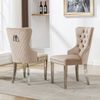 Esszimmerstuhl 62,5 x 53 x 94,5 cm mit Samtbezug und Metallbeinen – beige Bild 5