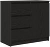 vidaXL Sideboard mit Schublade Schwarz Eichen-Optik 71x35x65 cm 861572 Bild 2