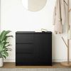 vidaXL Sideboard mit Schublade Schwarz Eichen-Optik 71x35x65 cm 861572 Bild 3
