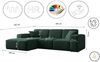 Kaiser Möbel Ecksofa Eckcouch SIENA L-Form, Stoff Poso/Salvador/Maloy/Artico/Velo, Einzelsofa, Bequem, originelles Design, praktisch, viele Farben Bild 2