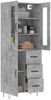 vidaXL Highboard Betongrau 69,5x34x180 cm Holzwerkstoff 3198693 Bild 3