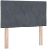 vidaXL Boxspringbett mit Kopfteil Dunkelgrau 80 x 200 cm Samt 3340413 Bild 4