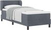 vidaXL Boxspringbett mit Kopfteil Dunkelgrau 80 x 200 cm Samt 3340413 Bild 2