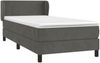 Einzelbett, Polsterbett mit Matratze Samt Dunkelgrau 100x200 cm Bild 3