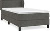 Einzelbett, Polsterbett mit Matratze Samt Dunkelgrau 100x200 cm Bild 2