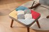 Patchwork Schaukelstuhl mit Fußhocker-Set, 88,5x69,5x50 cm & 28x50x39,5 cm, bunt Bild 5