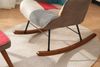 Patchwork Schaukelstuhl mit Fußhocker-Set, 88,5x69,5x50 cm & 28x50x39,5 cm, bunt Bild 4