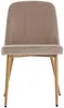 Vente-unique - MINAGRI Stuhl SamtStoff Beige - B 56 cm x H 84 cm x L 47,5 cm Bild 3