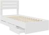 vidaXL Bettrahmen mit Schubladen Weiß 100 x 200 cm Ingenieurs Holz 3411524 Bild 5