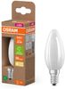 Osram Energy Class LED-Lampe in klassischer Minikerzenform, 3.8 W / 806 lm, EEK A, warmweißes Licht (2700 K), CRI 80, aus gefrostetem bleifreiem Glas, E14 Sockel, IP20, 35 mm Durchmesser. Bild 1