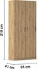 rauch Allrounder, Garderobenschrank, Mehrzweckschrank, 2-türig, mit 4 Einlegeböden, Farbe Eiche Artisan, BxHxT 91x210x41cm Bild 4