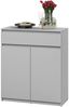Kommode Simply 2D1S SM02 mit zwei Drehtüren und Schublade (Farbe: Grau) Bild 2