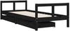 vidaXL Kinderbett mit Schubladen Schwarz 80x200 cm Massivholz Kiefer 834407 Bild 3