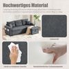 i@home Schlafsofa Modernes 3-Sitzer-Sofa mit Stauraum & Schubladenbett, Hydraulische Chaiselongue, USB-C-Ladestation, Becherhalter Bild 2