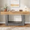 Tisch 160x30x82,5 cm, zweifarbig in Holzoptik, mit unterem Ablagefach Bild 3