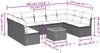 vidaXL 10-tlg. Garten-Sofagarnitur mit Kissen Schwarz Poly Rattan 3223788 Bild 3