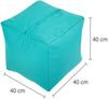 Green Bean® Sitzsack-Hocker 40x40x40cm mit EPS-Perlen Füllung - Sitz-Pouf für Sitzsäcke - Sitzhocker für Kinder und Erwachsene - Aquamarin Bild 4