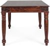 Esstisch Rupaila aus Akazienholz, klassischer Stil, braun, 160 cm, für 4–6 Personen Bild 3