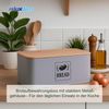 Relaxdays Brotkasten mit Bambusdeckel Retro-Design Bild 2