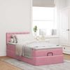 vidaXL Ottoman-Bett mit Matratze & LEDs Rosa 90x200 cm Samt 3312745 Bild 4